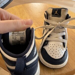 Jordan Kids Navy and White Sneakers